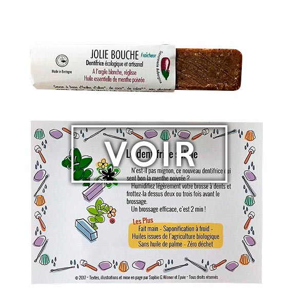 Dentifrice solide boutique Objectif zéro déchet