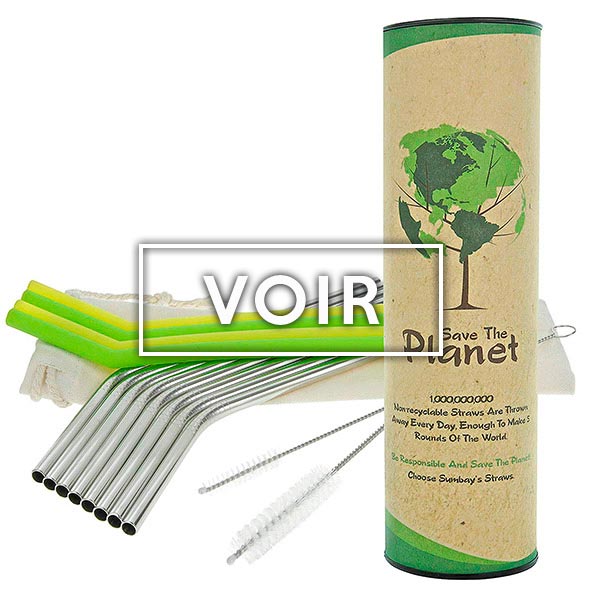 Pailles inox boutique Objectif zéro déchet